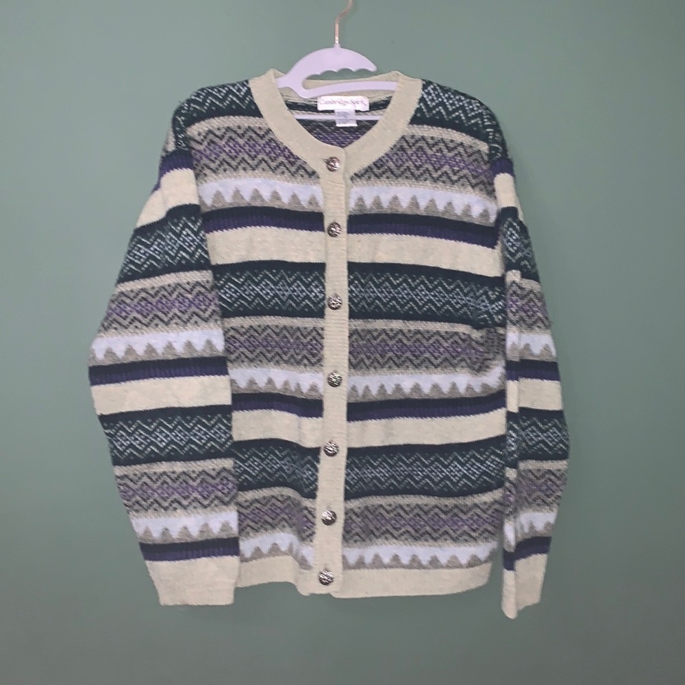 Cambridge Spirit Wool Blend Cardigan Size Medium